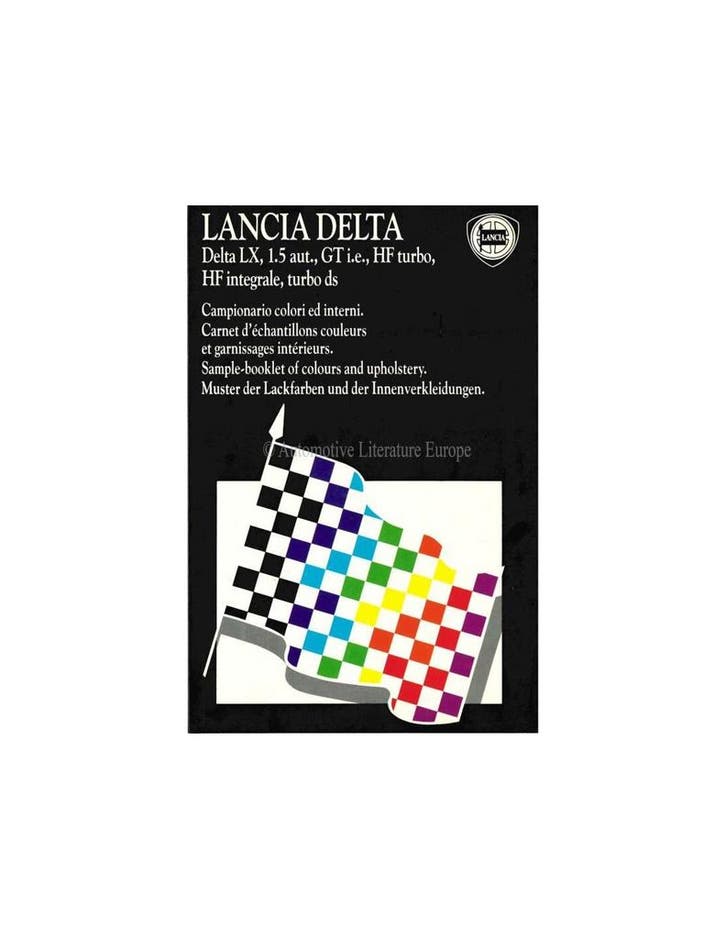 1988 LANCIA DELTA KLEUREN & INTERIEUR BROCHURE, Livres, Autos | Brochures & Magazines