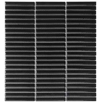 Wand Mozaïek Tegels Kitkat Factory Keramiek Zwart Glans -.., Nieuw, Ophalen of Verzenden, 20 tot 40 cm, 10 m² of meer