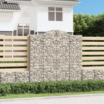 vidaXL Schanskorf gewelfd 200x30x200/220 cm gegalvaniseerd, Verzenden, Nieuw