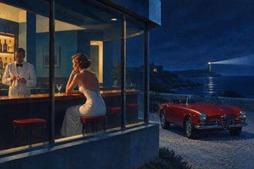 Le Yack - One Martini, One Lighthouse - Hand signed