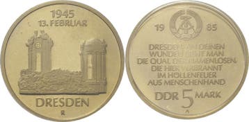5 Mark 1985 Kurs- en Gedenkmunten, Verzenden, België