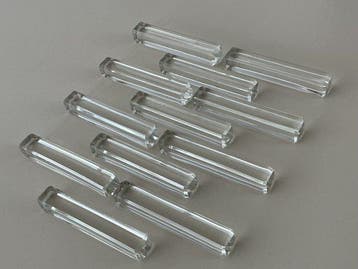Geslepen kristallen Art Deco bestekleggers - Messensteun