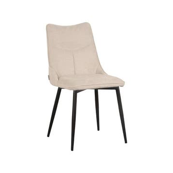 Stoel Riv | Naturel | Cato | Zwart Metalen Frame | 4 stuks, Verzenden