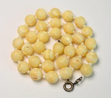 925 zilver - natuurlijke parelmoer MOP ronde kralen - 41g -