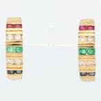 Oorbellen - 18 karaat Geel goud Diamant (Natuurlijk) -, Handtassen en Accessoires, Oorbellen, Nieuw