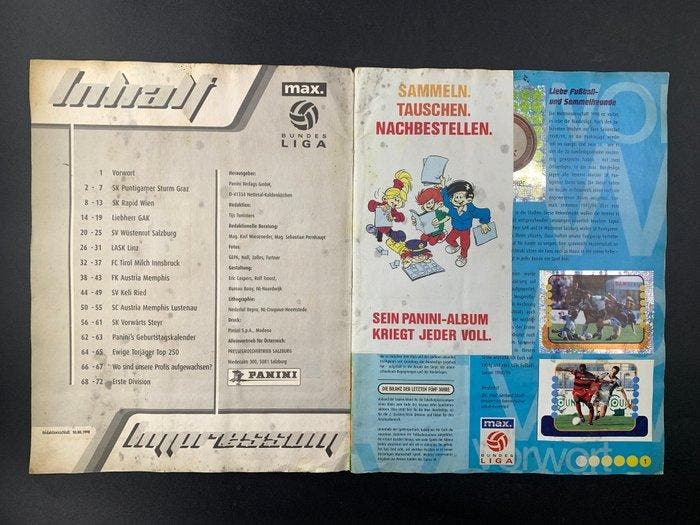 1998/99 Panini Complete Sticker Album Austrian Fussball, Collections, Autocollants