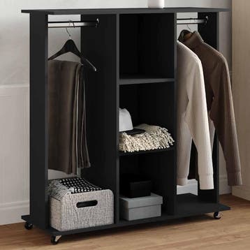 vidaXL Kledingkast met wielen 102x38x110 cm bewerkt hout, Verzenden