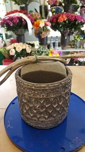 Cement bloempot 13,5x15 cm, Huis en Inrichting, Nieuw