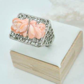 Corail - Argent - Bague - CORALLO ROSA