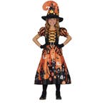 Heks Halloween Kostuum Meisje Pompoen Oranje, Verzenden, Nieuw