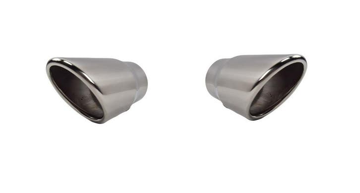 Sport Look Uitlaat sierstuk 100mm Chroom rond schuin voor Au, Auto diversen, Tuning en Styling, Ophalen of Verzenden