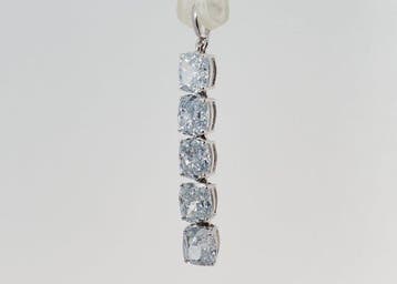 Zonder minimumprijs - Hanger - 14 karaat Witgoud - 2.45ct., Handtassen en Accessoires
