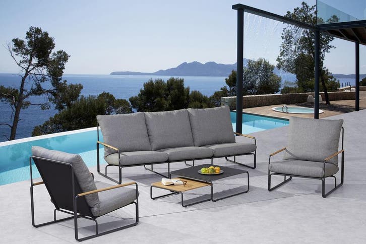 Best Freizeitmöbel Loungeset Terras set Antraciet Teakhout, Articles professionnels, Horeca | Mobilier & Aménagement, Enlèvement ou Envoi