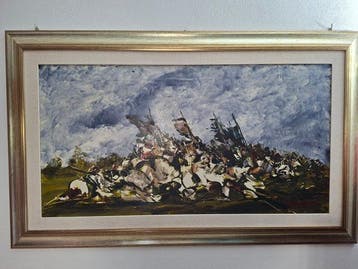 Alfredo Nannoni (1925) - battaglia con cavalli