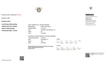 Ring - 18 karaat Geel goud, Witgoud - 1.38ct. tw. Diamant