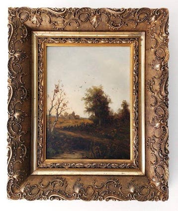 Heinz Flockenhaus (1856–1919) - Niederrheinische Landschaft, Antiek en Kunst, Kunst | Schilderijen | Klassiek