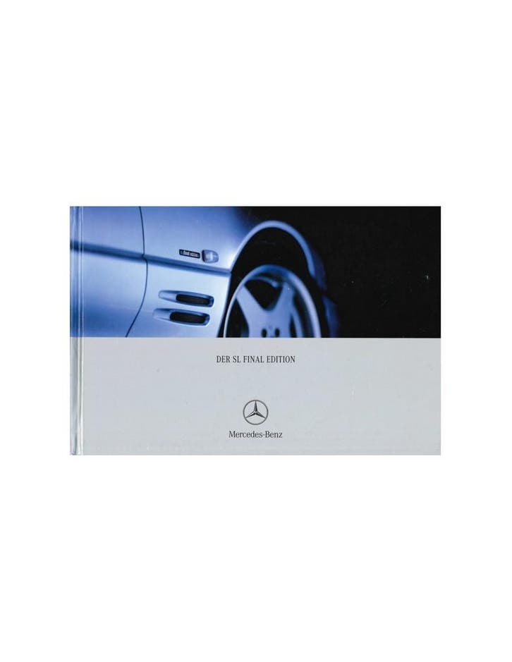 2000 MERCEDES BENZ SL FINAL EDITION HARDCOVER BROCHURE DUITS, Livres, Autos | Brochures & Magazines, Enlèvement ou Envoi