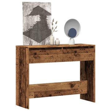 vidaXL Wandtafel 100x35x76,5 cm bewerkt hout oud houtkleurig, Verzenden, Nieuw