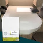 Queensbed/Eilandbed Jersey hoeslaken - wit, lichtgrijs,zand, Nieuw, Eenpersoons, Wit, Hoeslaken of Sloop