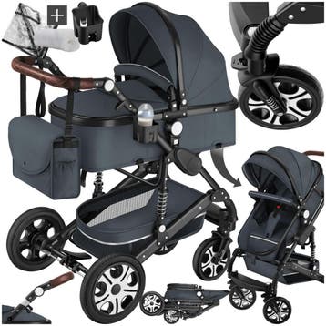 Combi-kinderwagen Mats, opvouwbaar, 5-puntsgordel, Verzenden, Nieuw