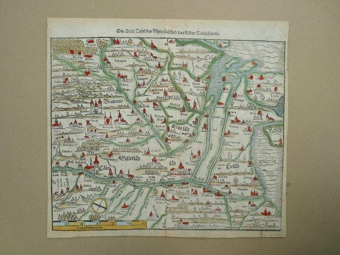 Nederland - Brabant / Maastricht / Breda; Sebastiaan Münster, Livres, Atlas & Cartes géographiques