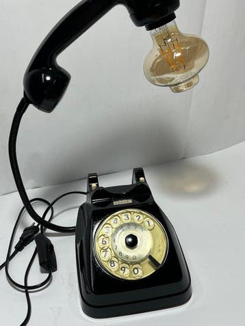 telefono lampada - Lampe de bureau - PVC laiton métal