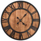 vidaXL Wandklok vintage-stijl quartz-mechanisme XXL 60 cm, Huis en Inrichting, Woonaccessoires | Klokken, Verzenden, Nieuw