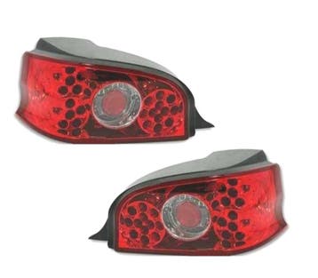 FEUX ARRIÈRE POUR CITROEN SAXO 96-04 LED FOND ROUGE, Autos : Pièces & Accessoires, Verzenden