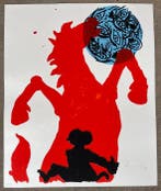 Jörg Immendorff (1945-2007) - Ohne Titel (rotes Pferd, Affe,