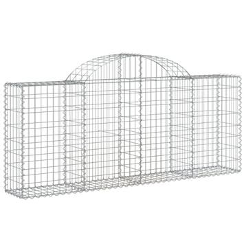 vidaXL Schanskorf gewelfd 200x30x80/100 cm gegalvaniseerd, Verzenden, Nieuw