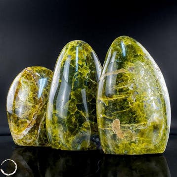Groene opaal vrijvorm-set – Stralende natuurkunstwerken in