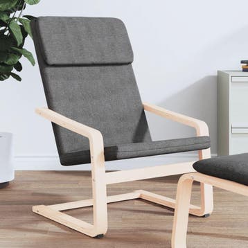 vidaXL Relaxstoel stof donkergrijs, Verzenden, Nieuw