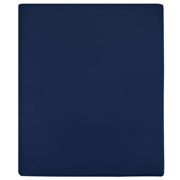 vidaXL Hoeslakens 2 st jersey 90x200 cm katoen marineblauw, Huis en Inrichting, Slaapkamer | Beddengoed, Verzenden, Nieuw