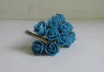 Mini Foam Roos Blauw Azuro 2 cm Bundel, Nieuw
