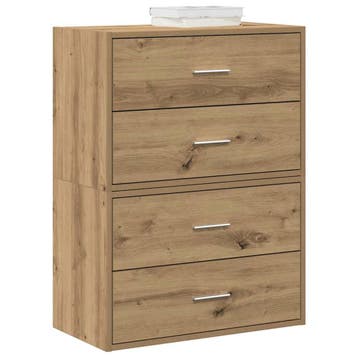 vidaXL Kasten met 4 lades 2st 60x31x40cm bewerkt hout, Verzenden, Nieuw