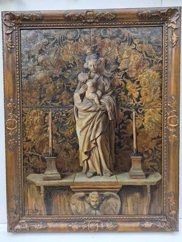 Juliaan Pittoors (1887-1959) - Groot Trompe-l’oeil Stilleven