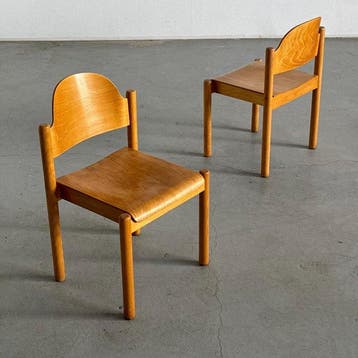 Wiesner Hager - Stoel (2) - Hout, Eik - Stapelbare stoelen