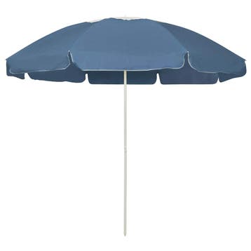vidaXL Strandparasol 240 cm blauw, Verzenden, Nieuw