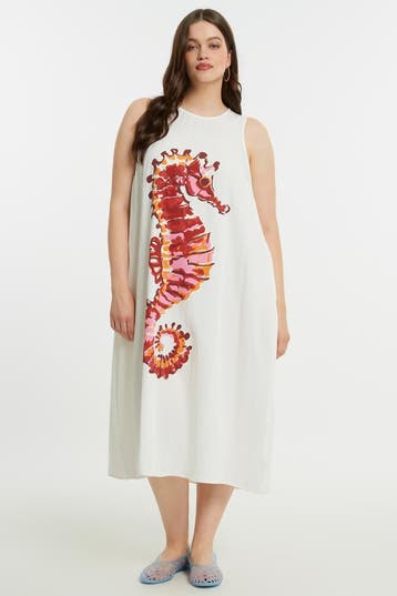 Mat Fashion jurk zeepaardjeM=48-50Maat 46/48 (XL) of groter, Verzenden, Nieuw, Maat 46/48 (XL) of groter, Overige kleuren