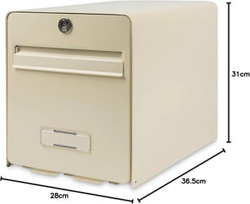 BURG-WÄCHTER Favor 502 BE C brievenbus 2 deuren beige staal, Ophalen of Verzenden, Nieuw