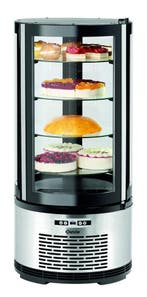Gebaksvitrine | 100L | Zwart/Grijs | +2°C/+8°C | 5 Schappen, Verzenden, Nieuw in verpakking