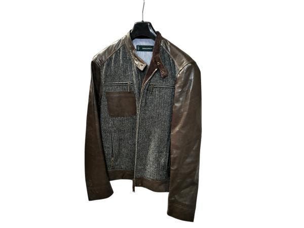 Veiling - Dsquared2 | Leather & Wool Mix Bomber Jacket, Vêtements | Femmes, Vestes | Hiver