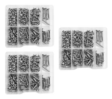 Set van 795 schroeven in kunststof assortimentsdoosjes (2.8, Verzenden, Nieuw