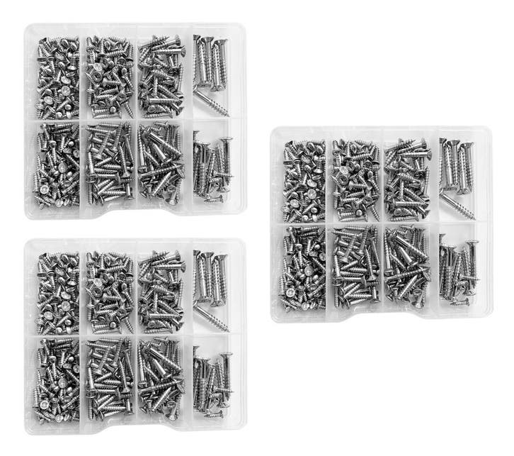 Set van 795 schroeven in kunststof assortimentsdoosjes (2.8, Doe-het-zelf en Bouw, Gereedschap | Overige machines, Nieuw, Verzenden