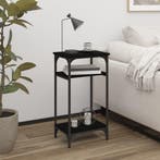 vidaXL Bijzettafel 40x30x75 cm bewerkt hout zwart, Huis en Inrichting, Tafels | Bijzettafels, Verzenden, Nieuw
