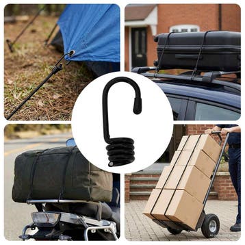 vidaXL Haken 100 st Zwart 8 mm x 5 cm Staal, Caravanes & Camping, Accessoires de tente, Verzenden
