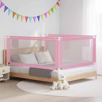 vidaXL Bedhekje peuter 180x25 cm stof roze, Verzenden