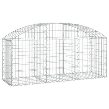 vidaXL Schanskorf gewelfd 150x50x60/80 cm gegalvaniseerd, Verzenden, Nieuw