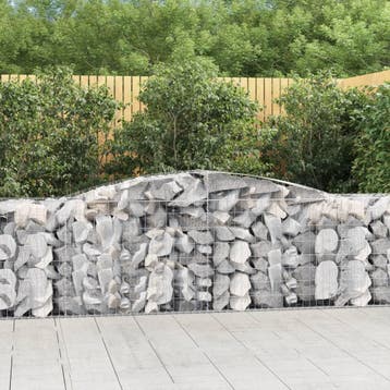 vidaXL Schanskorven 5 st gewelfd 400x50x80/100 cm, Verzenden