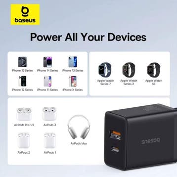 Dual Port Stekkerlader USB/USB-C - 20W PD Muur Oplader, Telecommunicatie, Verzenden, Nieuw